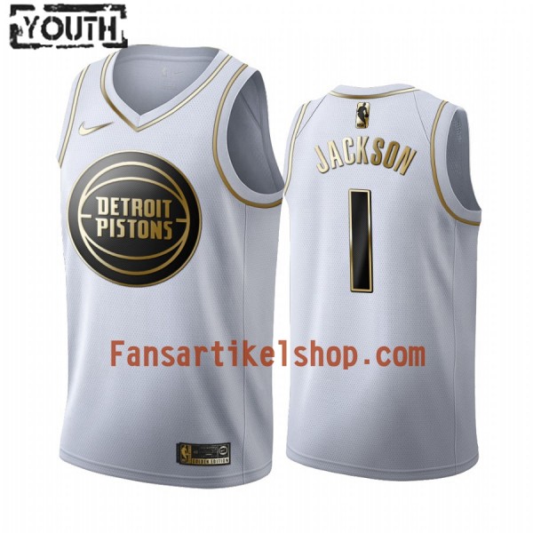 NBA Detroit Pistons Trikot Reggie Jackson 1 Nike 2019-2020 Weiß Golden Edition Swingman - Kinder NBA Detroit Pistons Trikot Reggie Jackson 1 Nike 2019-2020 Weiß Golden Edition Swingman - Kinder